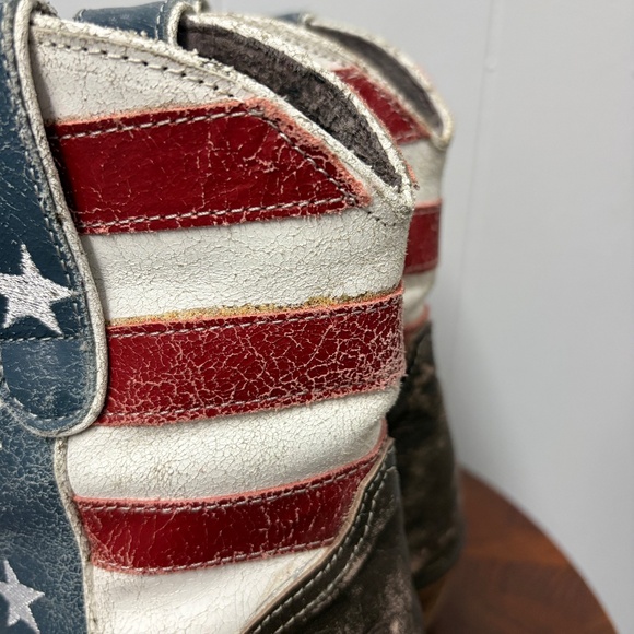 Roper Women's American Beauty Flag  Snip Toe Ankle Boots Size 6 - Picture 4 of 9